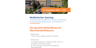 Flyer/ Aushang ©Ameos Klinikum Halberstadt