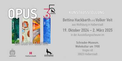 Werbung „OPUS 35 – Ein Duo im Quartett“ ©Städtisches Museum Halberstadt