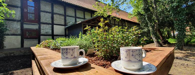 : Blick in den schönen Kräutergarten im Schraube-Museum, Foto: Städtisches Museum Halberstadt